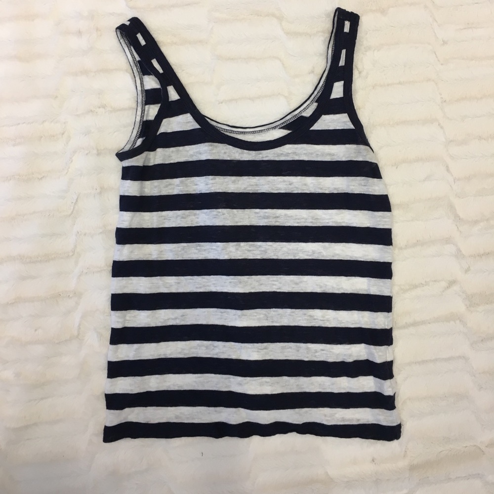 J.Crew Navy &White Striped Top in Perfect Conditio